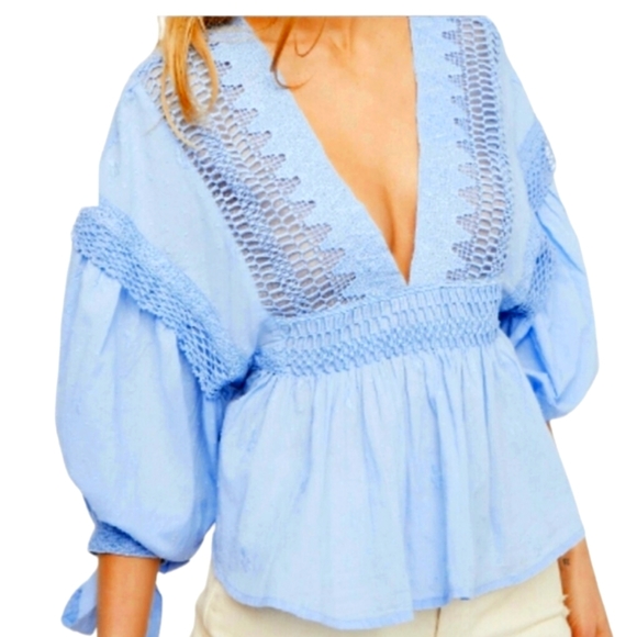 Free People Drive You Mad boho Blouse size xs - Picture 7 of 16